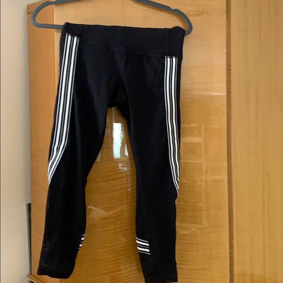 Athleta black leggings with white stripes - Picture 2 of 3